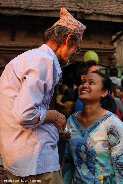 People on bisket Jatra at Bhaktapur