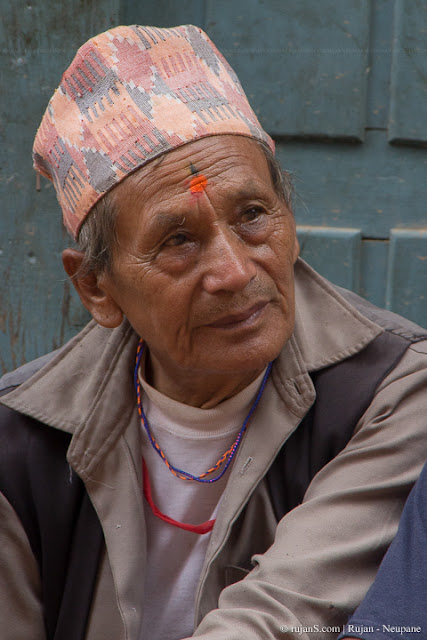 Newar man portraits taken at Thimi Bhaktapur
