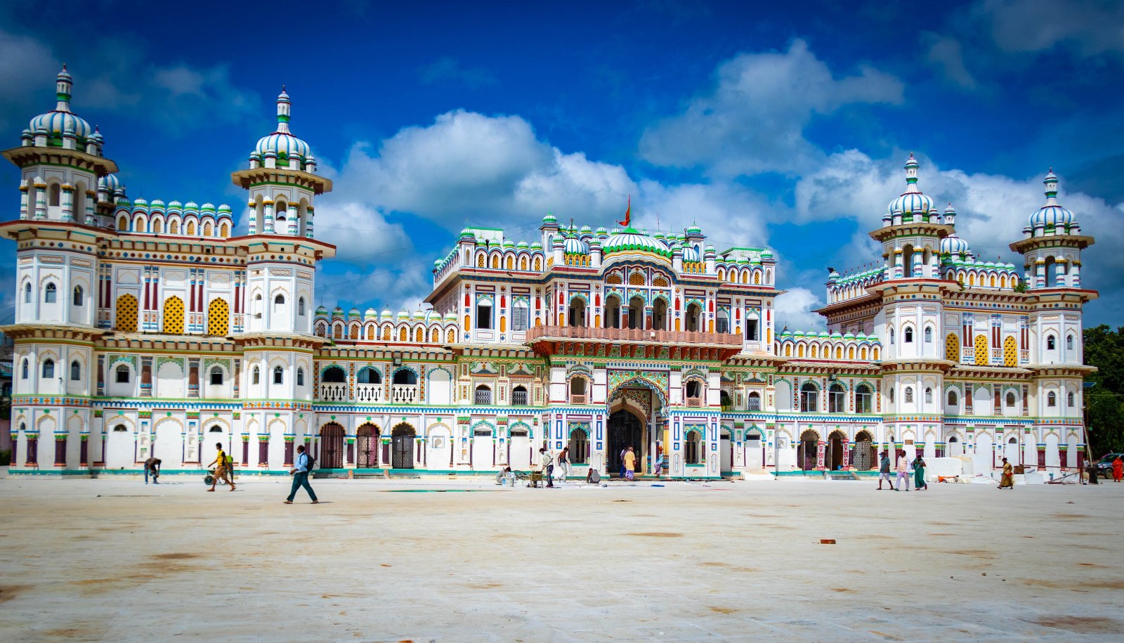 Janaki Mandir, the white temple of Sita in Janakpur, Nepal